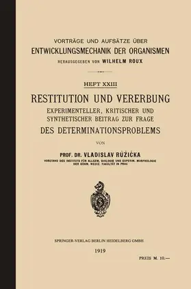 Ruzicka |  Restitution und Vererbung | Buch |  Sack Fachmedien