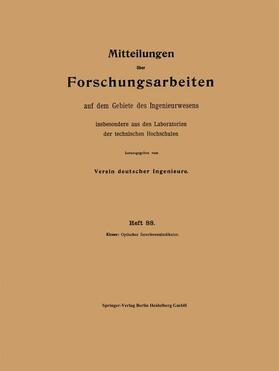 Kirner |  Mitteilungen über Forschungsarbeiten auf dem Gebiete des Ingenieurwesens | Buch |  Sack Fachmedien