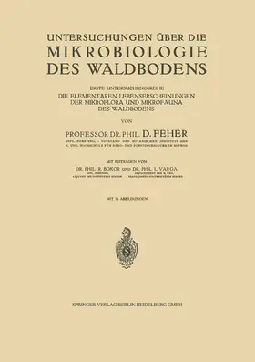 Bokor |  Untersuchungen über die Mikrobiologie des Waldbodens | Buch |  Sack Fachmedien