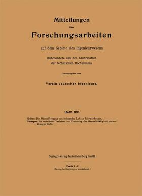 Poensgen / Gröber |  Mitteilungen über Forschungsarbeiten auf dem Gebiete des Ingenieurwesens | Buch |  Sack Fachmedien