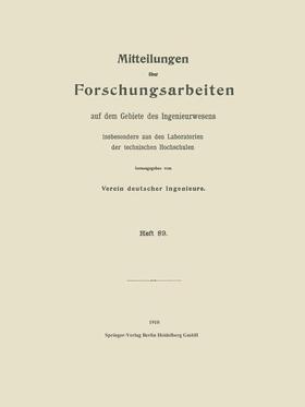 Herbert / Nußelt |  Mitteilungen über Forschungsarbeiten auf dem Gebiete des Ingenieurwesens | Buch |  Sack Fachmedien
