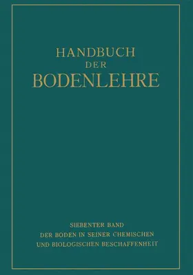 Blanck / Hager / Hoffmann |  Der Boden in Seiner Chemischen und Biologischen Beschaffenheit | Buch |  Sack Fachmedien