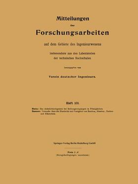 Baumann / Blasius |  Mitteilungen über Forschungsarbeiten auf dem Gebiete des Ingenieurwesens | Buch |  Sack Fachmedien