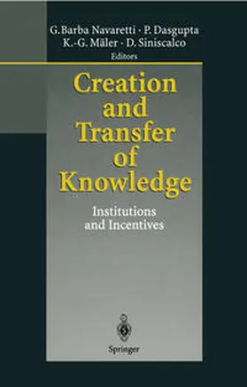 Barba Navaretti / Dasgupta / Mäler |  Creation and Transfer of Knowledge | eBook | Sack Fachmedien