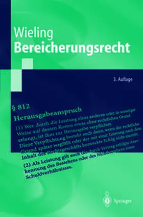 Wieling |  Bereicherungsrecht | eBook | Sack Fachmedien