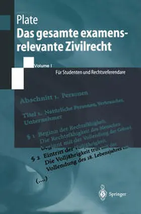 Plate |  Das gesamte examensrelevante Zivilrecht | eBook | Sack Fachmedien