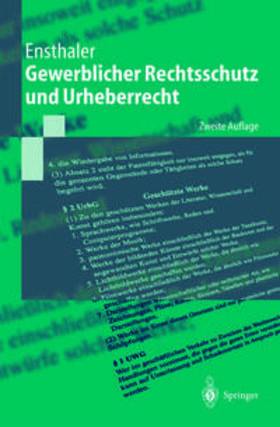 Ensthaler |  Gewerblicher Rechtsschutz und Urheberrecht | eBook | Sack Fachmedien