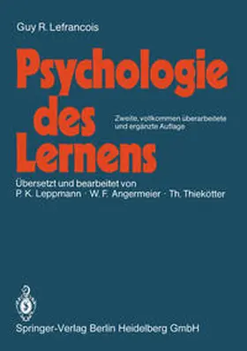 Lefrancois |  Psychologie des Lernens | eBook | Sack Fachmedien