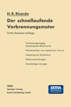 Ricardo |  Der schnellaufende Verbrennungsmotor | Buch |  Sack Fachmedien