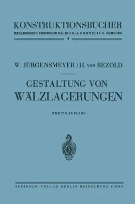 Jürgensmeyer |  Gestaltung von Wälzlagerungen | Buch |  Sack Fachmedien