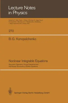 Konopelchenko |  Nonlinear Integrable Equations | Buch |  Sack Fachmedien