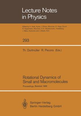 Pecora / Dorfmüller |  Rotational Dynamics of Small and Macromolecules | Buch |  Sack Fachmedien