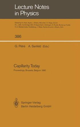 Sanfeld / Petre |  Capillarity Today | Buch |  Sack Fachmedien