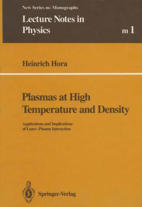 Hora |  Plasmas at High Temperature and Density | Buch |  Sack Fachmedien