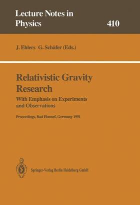 Schäfer / Ehlers |  Relativistic Gravity Research | Buch |  Sack Fachmedien