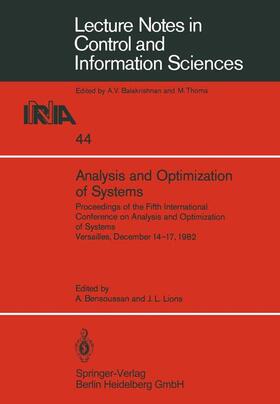 Lions / Bensoussan |  Analysis and Optimization of Systems | Buch |  Sack Fachmedien