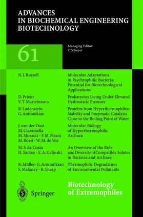 Antranikian |  Biotechnology of Extremophiles | Buch |  Sack Fachmedien