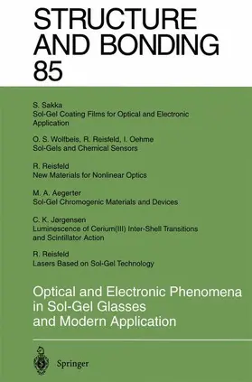 Jorgensen / Reisfeld |  Optical and Electronic Phenomena in Sol-Gel Glasses and Modern Application | Buch |  Sack Fachmedien