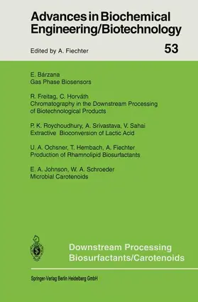 Fiechter |  Downstream Processing Biosurfactants Carotenoids | Buch |  Sack Fachmedien