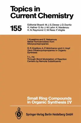 Meijere |  Small Ring Compounds in Organic Synthesis IV | Buch |  Sack Fachmedien