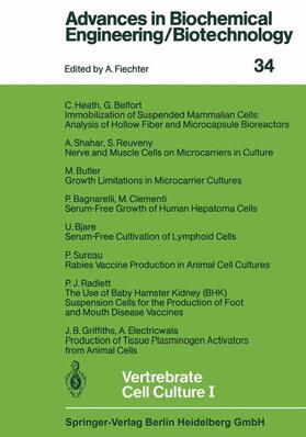  Vertrebrate Cell Culture I | Buch |  Sack Fachmedien