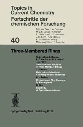 Dewar / Davison |  Three-Membered Rings | Buch |  Sack Fachmedien