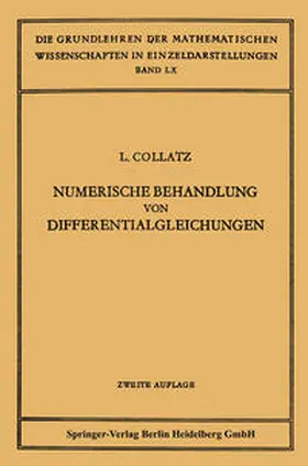 Collatz |  Numerische Behandlung von Differentialgleichungen | eBook | Sack Fachmedien