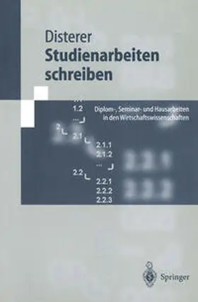 Disterer |  Studienarbeiten schreiben | eBook | Sack Fachmedien