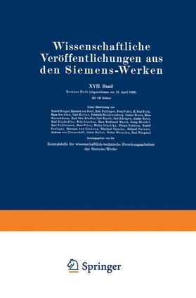 Bingel / von Have / von Borries |  Wissenschaftliche Veröffentlichungen aus den Siemens-Werken | Buch |  Sack Fachmedien