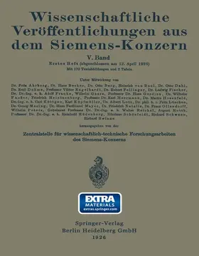 Ahrberg / Franke / Becker |  Wissenschaftliche Veröffentlichungen aus dem Siemens-Konzern | Buch |  Sack Fachmedien