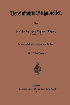 Ruppel |  Vereinfachte Blitzableiter | Buch |  Sack Fachmedien