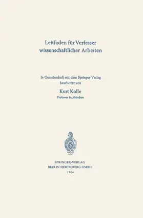  Leitfaden für Verfasser wissenschaftlicher Arbeiten | Buch |  Sack Fachmedien