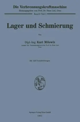 Milowiz |  Lager und Schmierung | Buch |  Sack Fachmedien