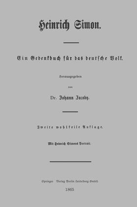 Jacoby |  Heinrich Simon | Buch |  Sack Fachmedien