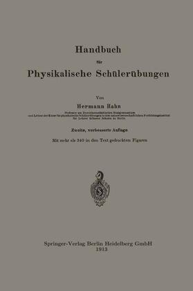 Hahn |  Handbuch für Physikalische Schülerübungen | Buch |  Sack Fachmedien