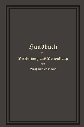  Handbuch der Verfassung und Verwaltung in Preußen und dem Deutschen Reiche | Buch |  Sack Fachmedien