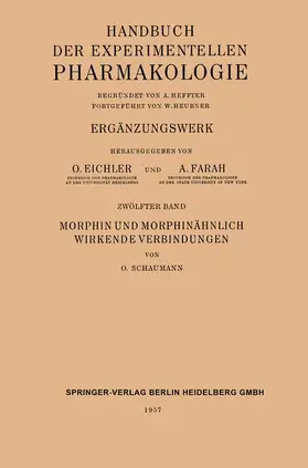 Schaumann / Bock / Born |  Morphin und Morphinähnlich Wirkende Verbindungen | Buch |  Sack Fachmedien