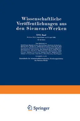 Bingel / von Borries / von Have |  Wissenschaftliche Veröffentlichungen aus den Siemens-Werken | eBook | Sack Fachmedien