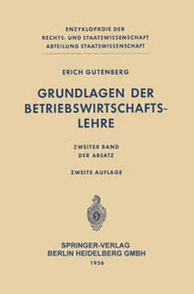 Gutenberg |  Grundlagen der Betriebswirtschaftslehre | eBook | Sack Fachmedien