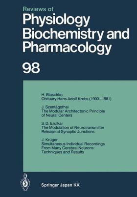 Adrian / Trendelenburg / Hausen |  Reviews of Physiology, Biochemistry and Pharmacology | Buch |  Sack Fachmedien
