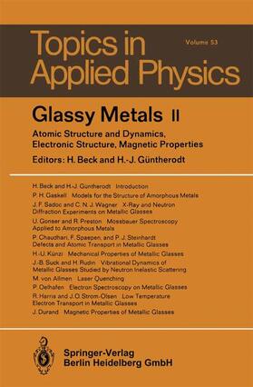 Güntherodt / Beck |  Glassy Metals II | Buch |  Sack Fachmedien