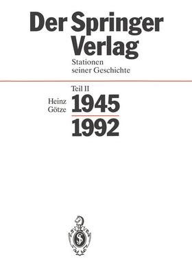Götze |  Der Springer-Verlag | Buch |  Sack Fachmedien