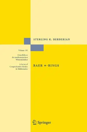 Berberian |  Baer *-Rings | Buch |  Sack Fachmedien