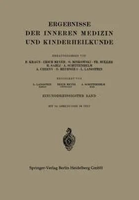 Langstein / Meyer / Schittenhelm |  Ergebnisse der Inneren Medizin und Kinderheilkunde | eBook | Sack Fachmedien