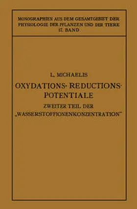 Michaelis |  Oxydations-Reductions-Potentiale | eBook | Sack Fachmedien