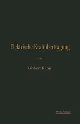 Kapp |  Elektrische Kraftübertragung | eBook | Sack Fachmedien