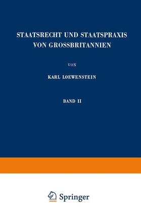 Loewenstein |  Staatsrecht und Staatspraxis von Grossbritannien | Buch |  Sack Fachmedien