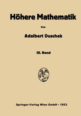 Duschek |  Vorlesungen über höhere Mathematik | Buch |  Sack Fachmedien