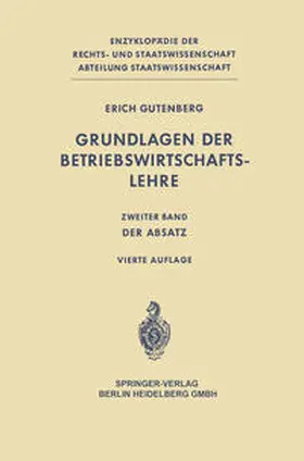 Gutenberg |  Grundlagen der Betriebswirtschaftslehre | eBook | Sack Fachmedien