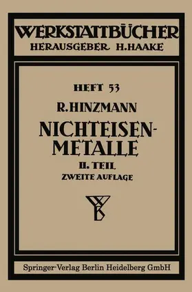 Hinzmann |  Nichteisenmetalle | Buch |  Sack Fachmedien